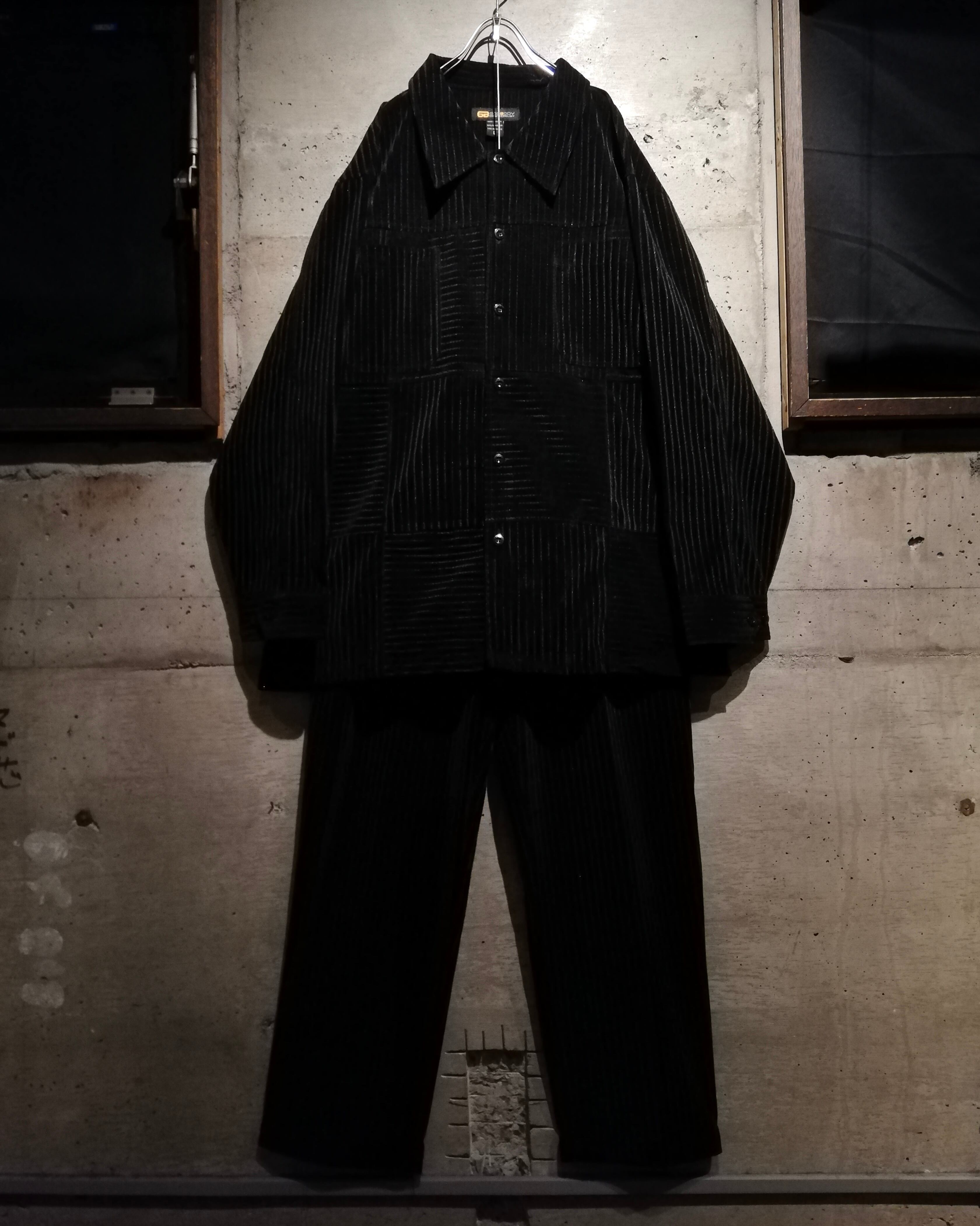 Caka】“GODBODY” Shiny Fabric Vintage Loose Set Up | Caka(カカ