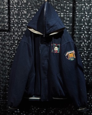 【ÆIEM】00’s”Disney”Mickey Mouse wappen design sailor hood varsity jacket