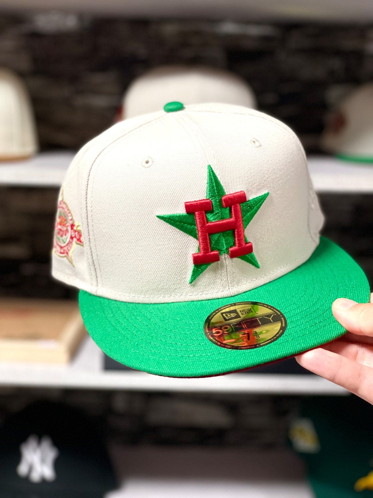 Casquette Baseball Vintage New Era Houston Astros Diamond Collection Taille 7 3/8 - Neuf, Signée, MLB