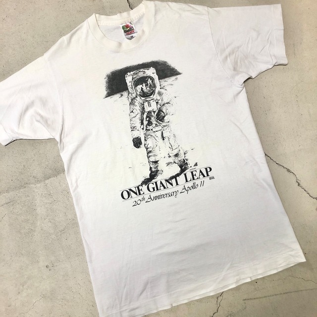 ⊕1990'S WHITE "APOLLO 11 20TH ANNIVERSARY" T-SHIRT