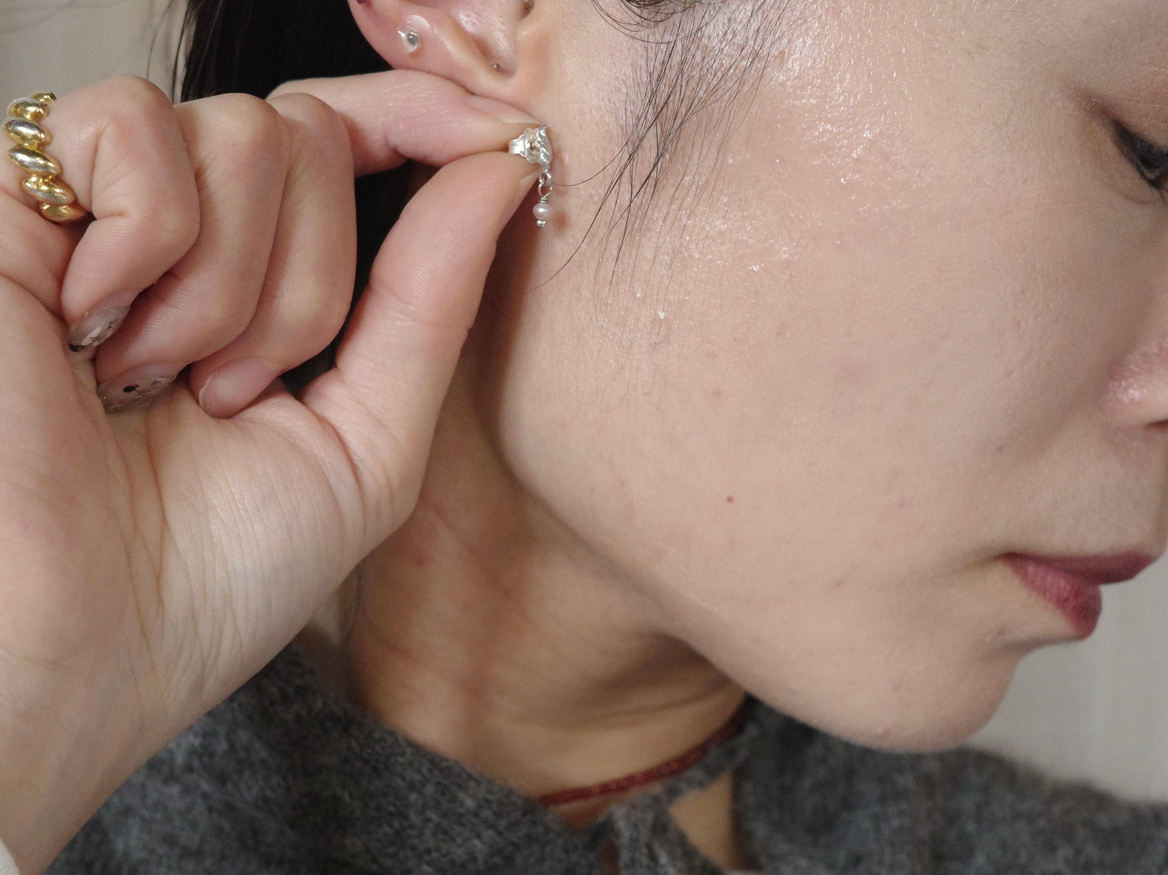 vintage silver925>twist pearl petit pierce | CherLife vintage silver925>twist pearl petit pierce | CherLife