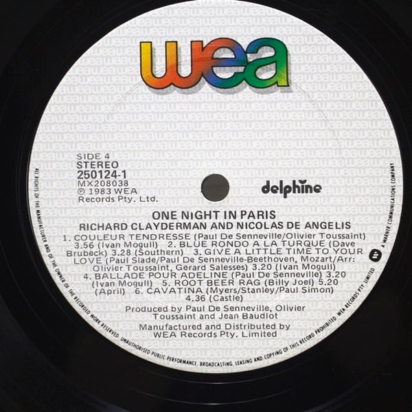 Richard Clayderman Y Nicolas De Angelis [LD 25 0124-1, 25 0124-1] - 画像4