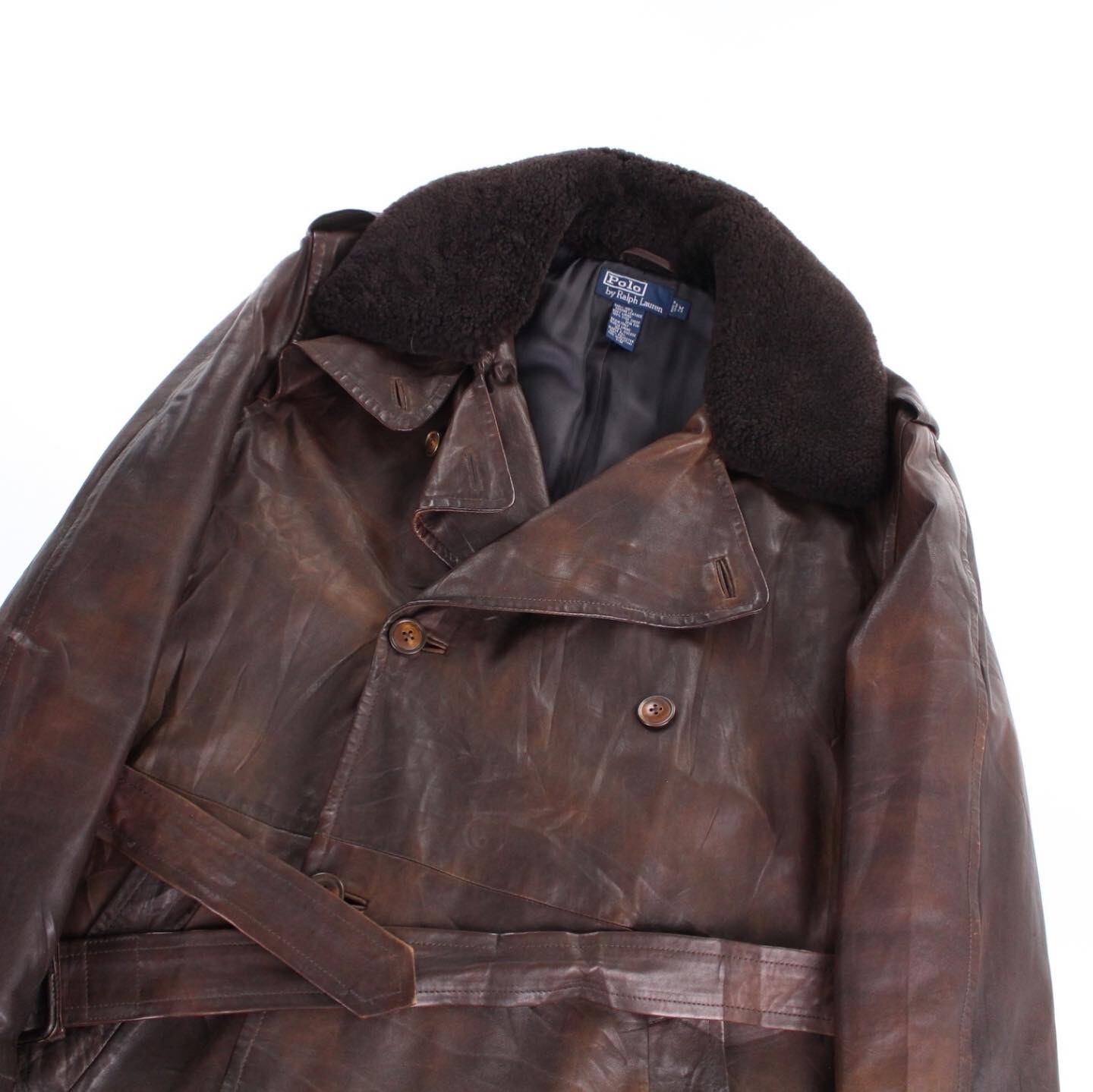 1990's vintage Polo by Ralph Lauren 襟ボア ジェニュインレザー
