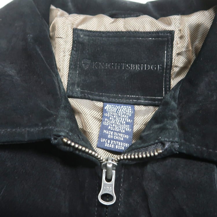 古着 KNIGHTSBRIDGE 本革 スウェードレザー レザージャケット ブルゾン