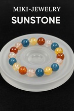 恋する心をやさしく支える|10月誕生石・恋愛運・結婚運に MIKI-JEWERLRY【サンストーンマルチカラー10mm】SunstoneMulticolor