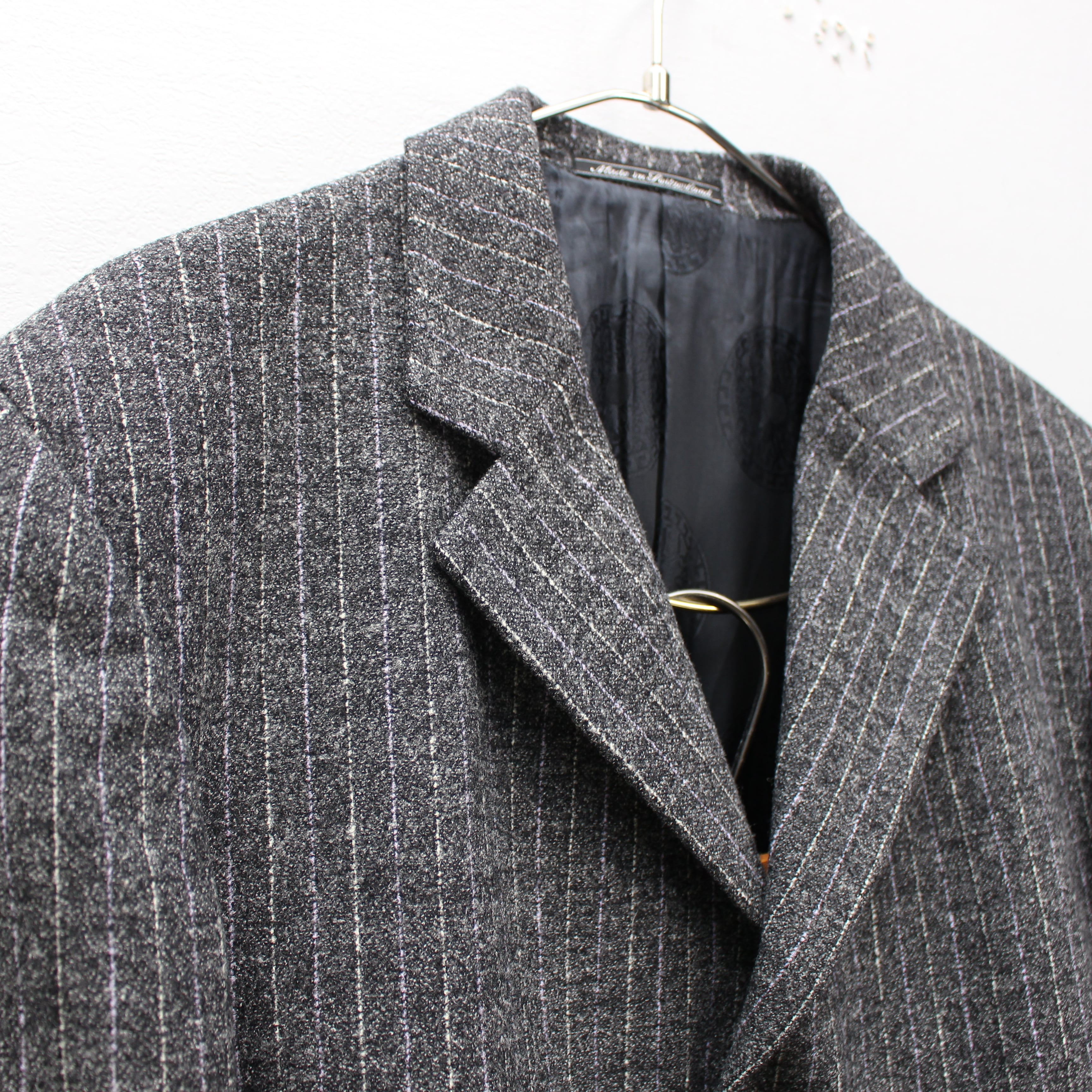 VERSACE CLASSIC WOOL STRIPE PATTERNED WOOL SET UP SUIT