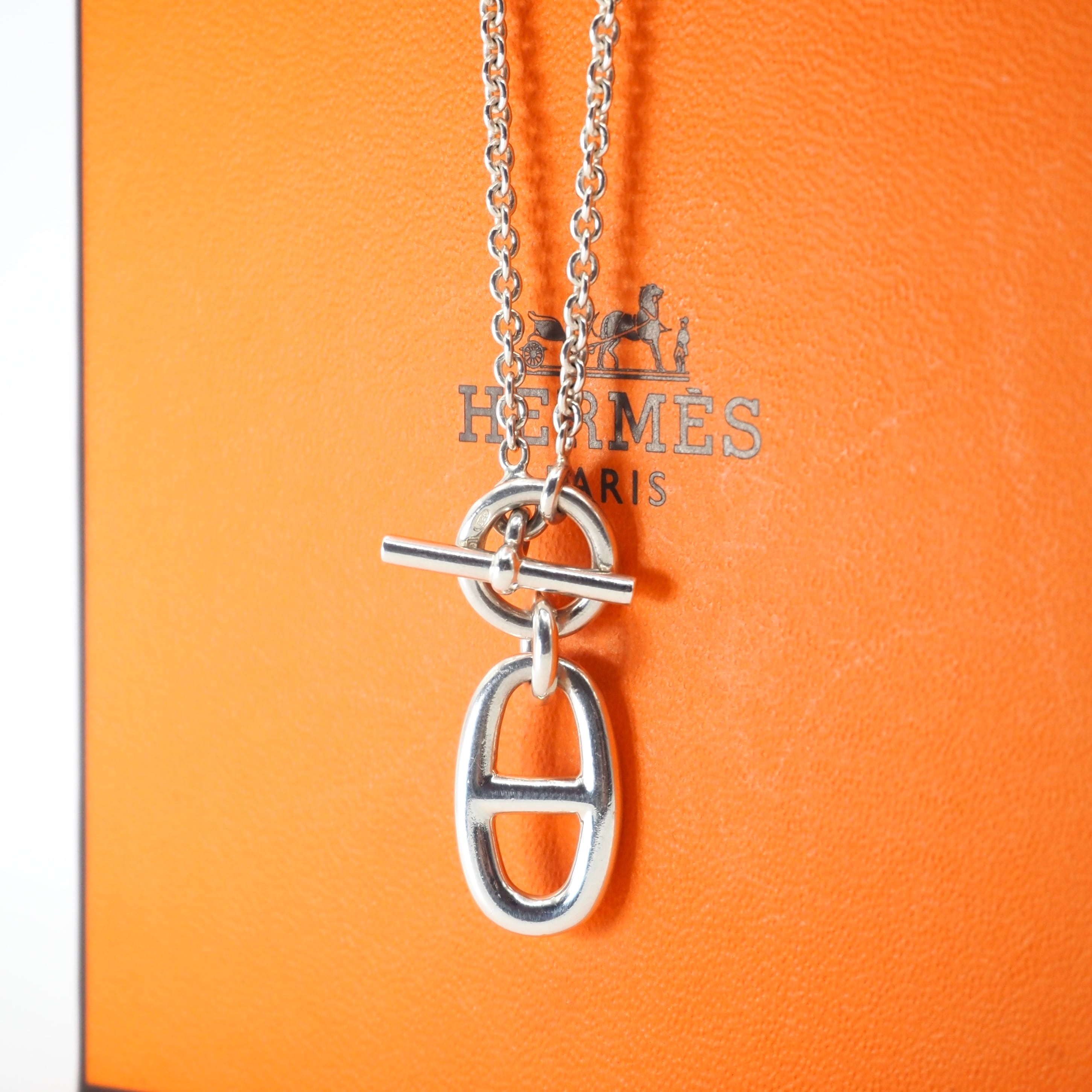 HERMES シェーヌダンクルアミュレット ネックレス シルバー925