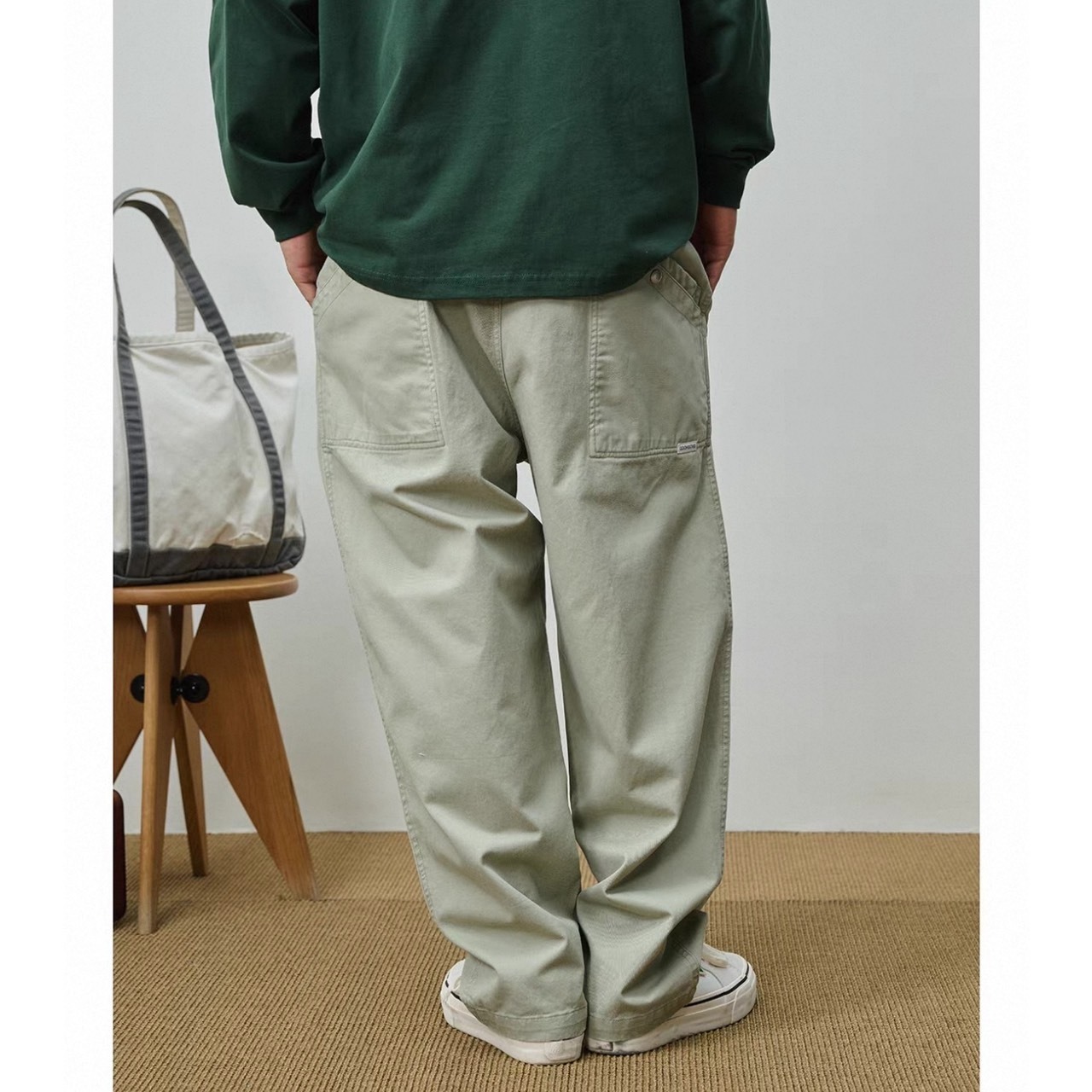 Wide-leg belted pants 1071 - 2