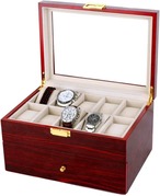 腕時計収納ケース ウォッチボックス 時計ケース 収納ボックス 小物収納 保管 ロック付き コレクションケース かっこいい おしゃれ コンパクト メンズ レディース ユニセックス ギフト プレゼント 父の日 ２段　20本用