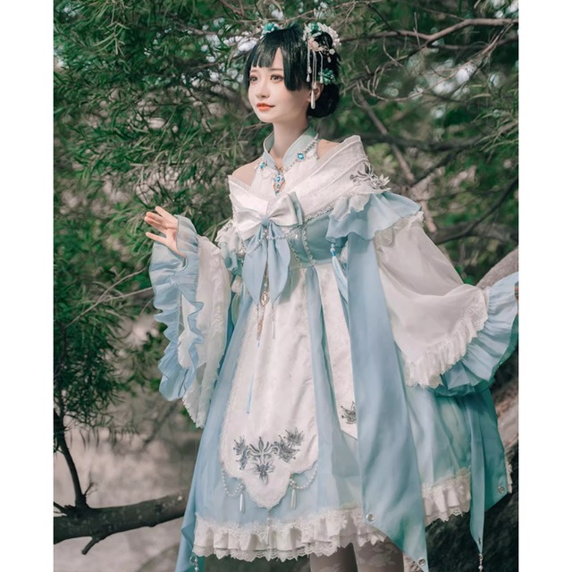 中華ロリータ 華ロリ セットアップ 豪華 ドレス レトロ アンティーク 