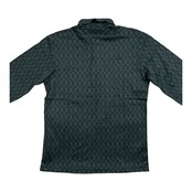 DAKS GOLF ダックス ゴルフ 総柄 長袖 ポロシャツ サイズ L /メンズ/D-HG-2/ブルーグリーン系