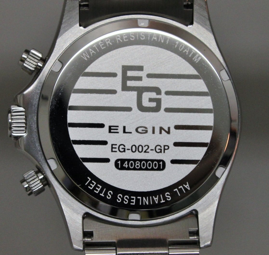 電池新品✨ELGIN エルジン ディープシー クロノグラフ　パイロットウォッチ カジュアルなクロノグラフウォッチ｜EG-002-GR | 腕時計のELGIN
