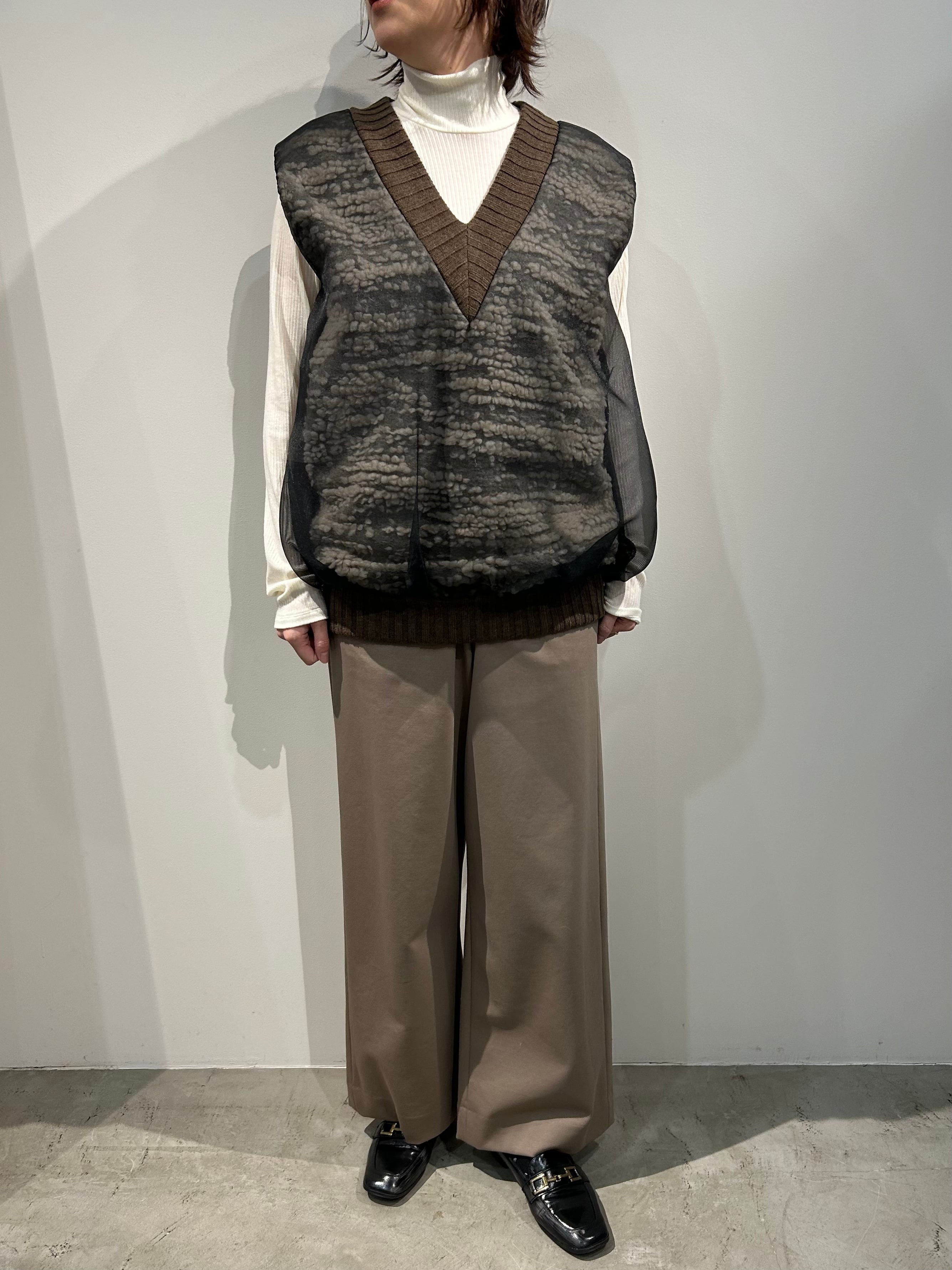 DIAGONALE PONTEパンツ(モカチャ)