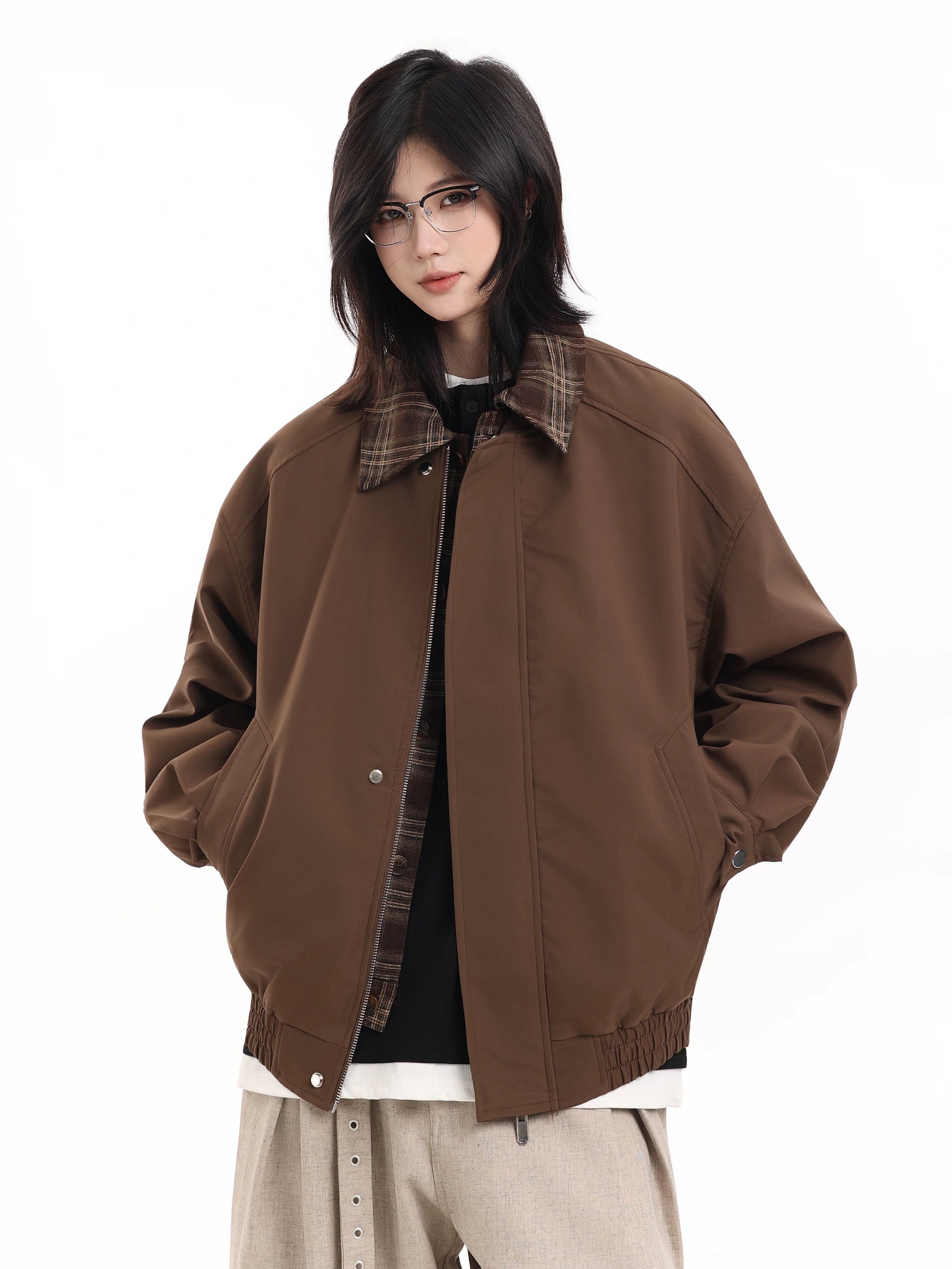 チェックレイヤードブルゾン / CHECK LAYERED BLOUSON | INOCENCE