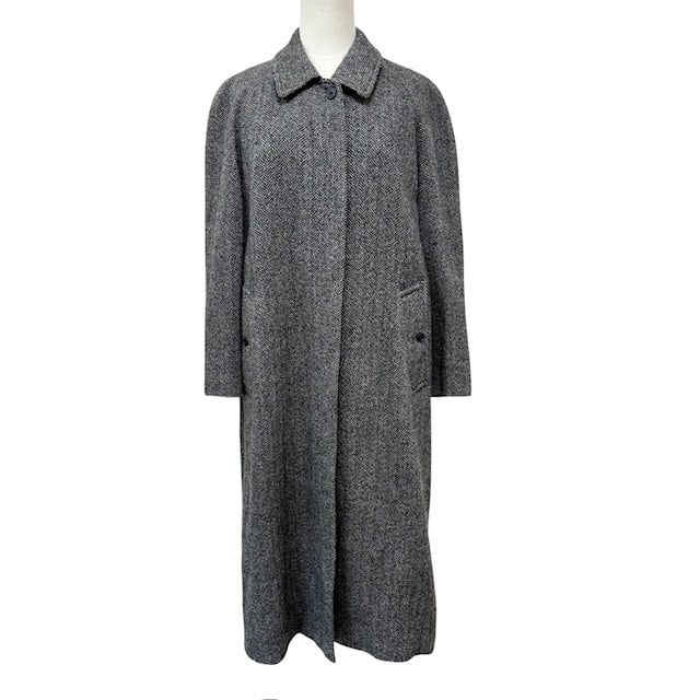 古着 バーバリーズ Burberrys ツイード ロングコート バルマカーン