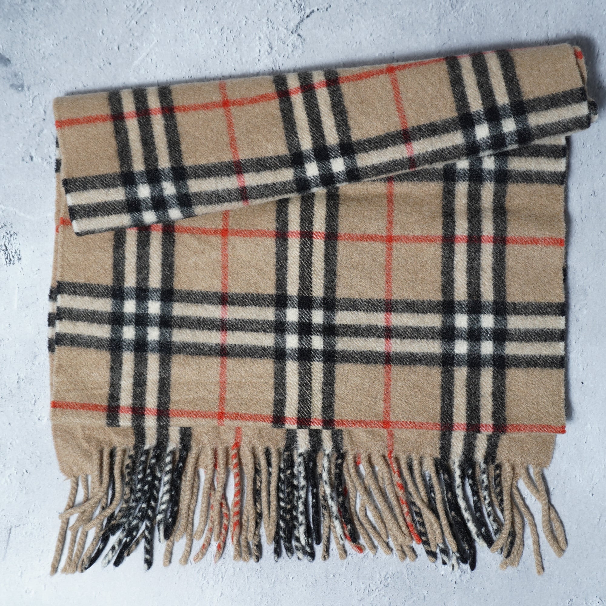 BURBERRYバーバリー　ノバチェック柄 マフラー BURBERRY】バーバリー CASHMERE100%ノバチェックマフラー beige | MIXHIVE