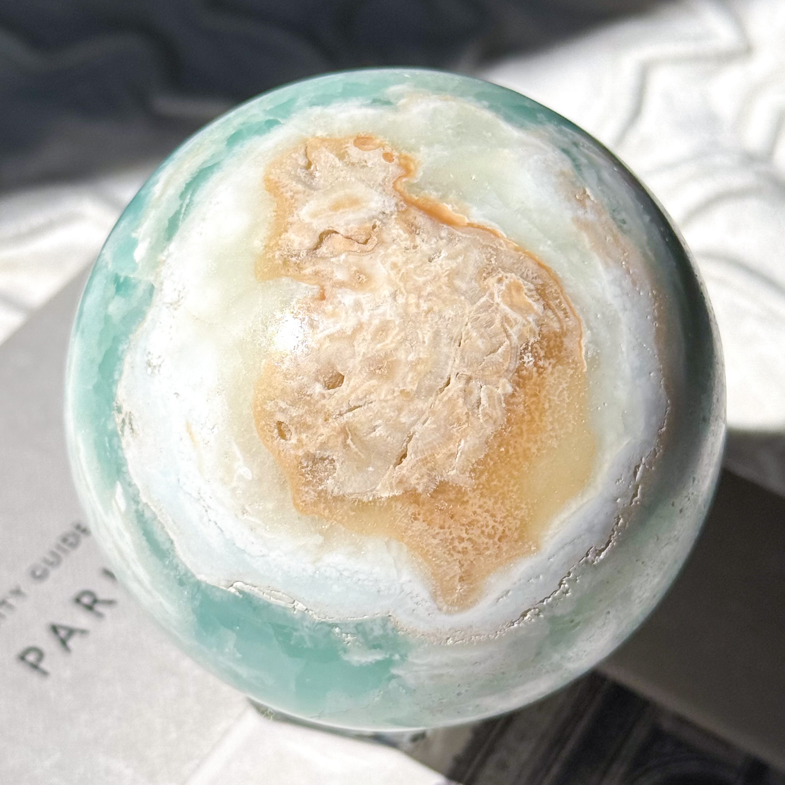 Caribbean Blue Calcite Sphere 13 ✧ カリビアンブルーカルサイト