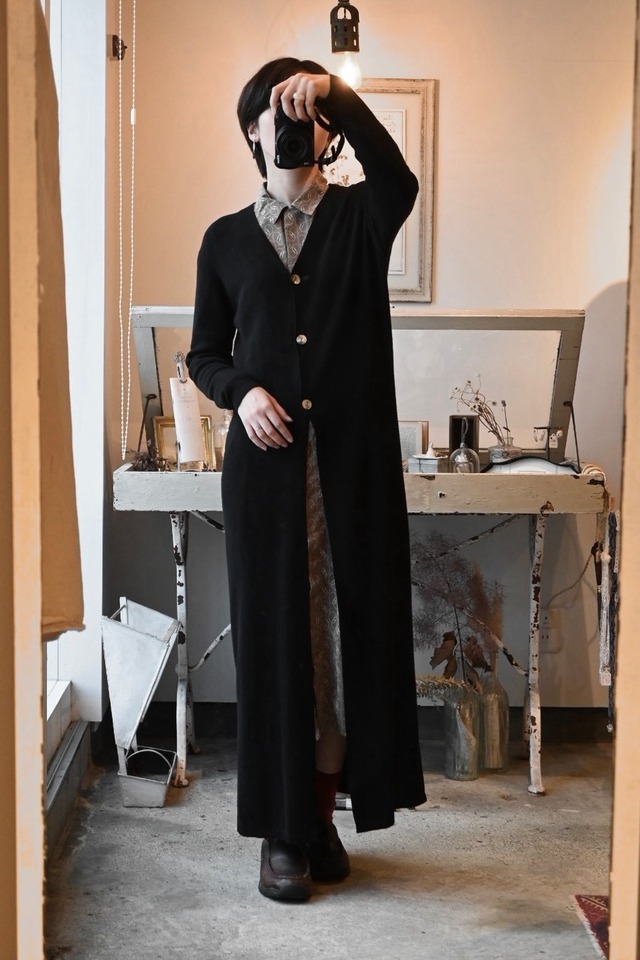1990’s 100% MERINO WOOL Long Cardigan／S