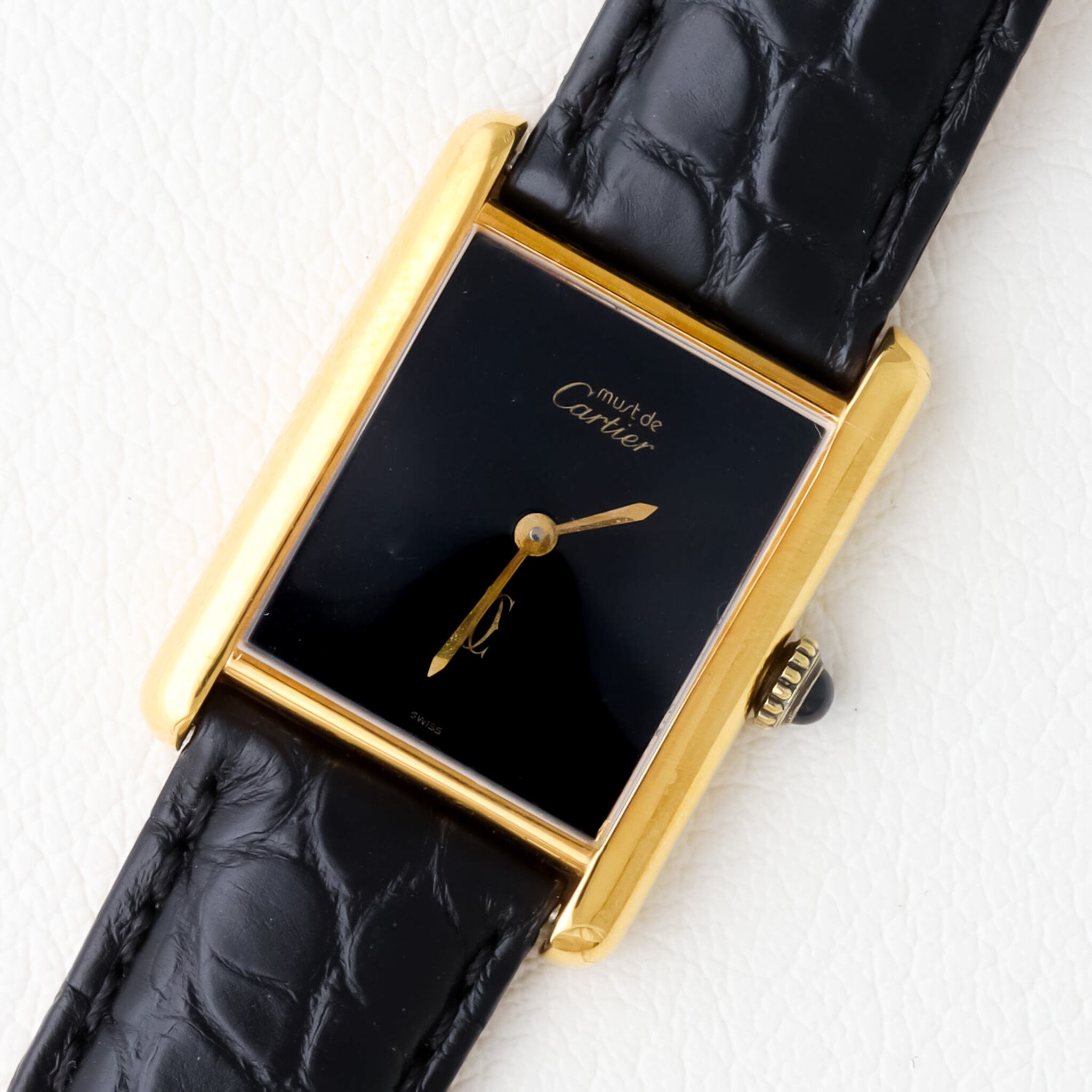 カルティエ マストタンク LM 手巻き ブラック ヴィンテージ