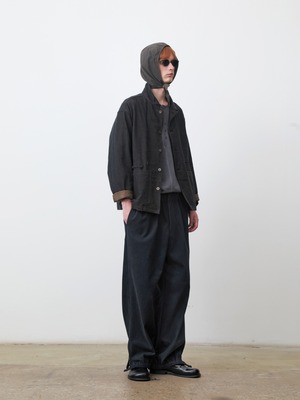 DECESOLO 26AW ルーズフィット ベルベット アジャスタブル パンツ