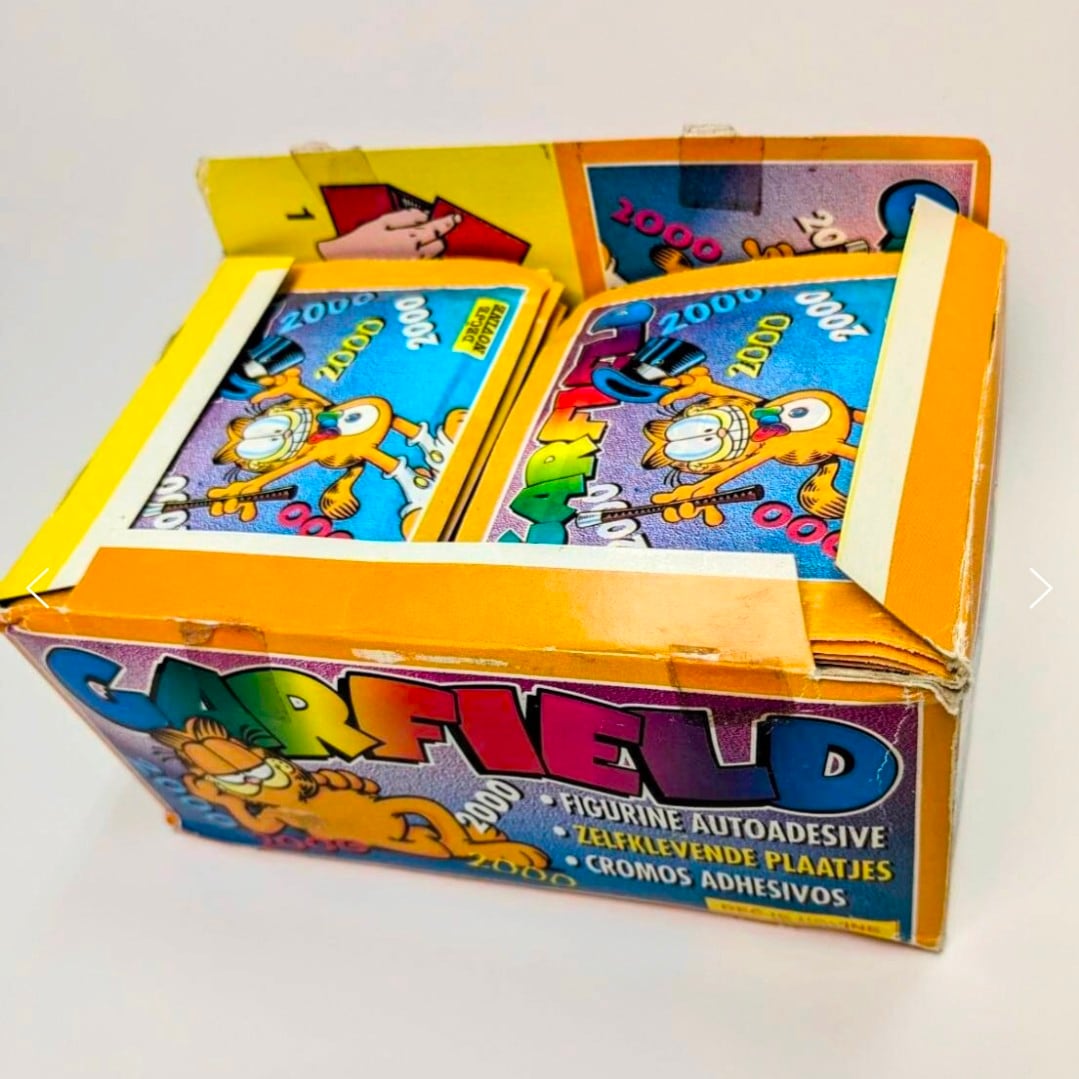 ☆送料無料！☆ VINTAGE 1996【 Garfield（ ガーフィールド ） 】 トレーディングアルバムステッカー 単品 （1個=6STICKER入）〚アメリカン雑貨 アメトイ〛