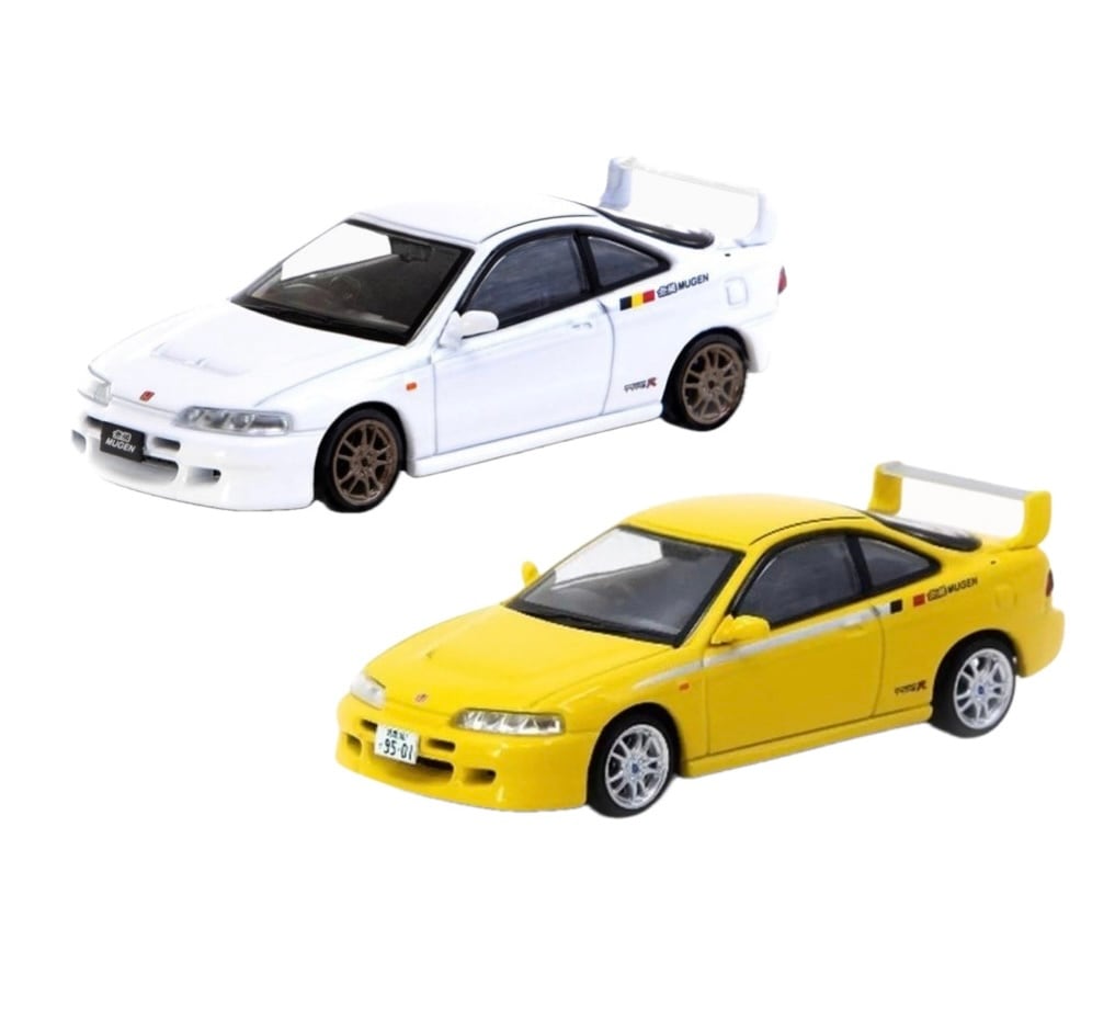 Tarmac Works 1/64 ホンダ Honda Integra TYPE R DC2 MUGEN Sunlight Yellow & Championship White