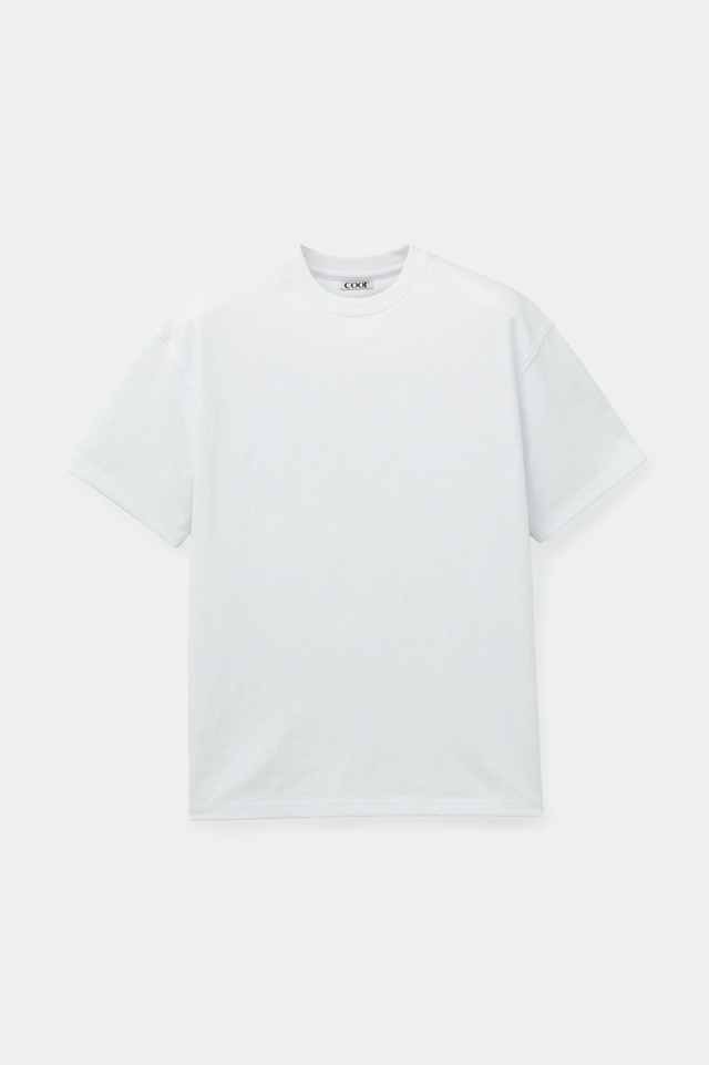 [COOR] Supima cotton semi-oversized T-shirt (White) 正規品 韓国ブランド 韓国通販 韓国代行 韓国ファッション クール クーア クアー 日本 店舗