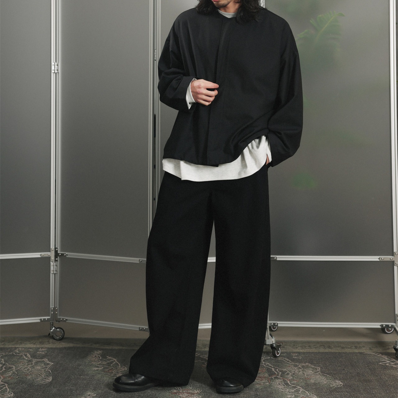 オールブラック・フローカーブデニム N3576 - 6