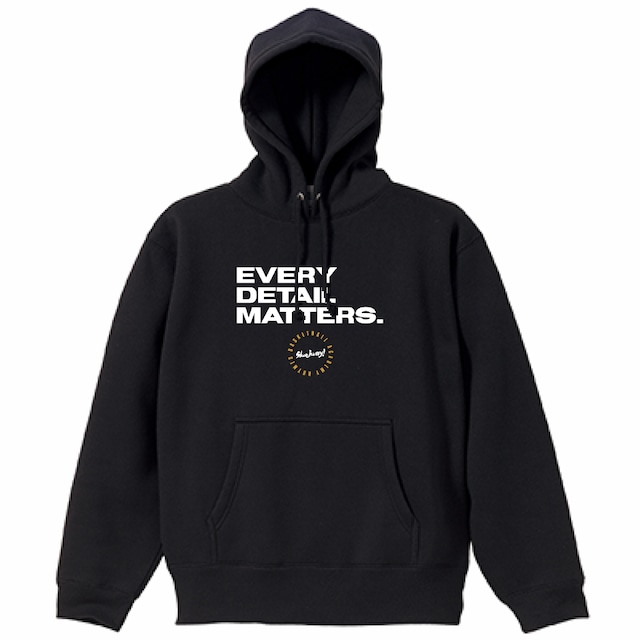【SHOEHURRY!】 “EVERY DETAIL MATTER. ” SWEAT HOODIE (BLACK/WHITE/YELLOW) | 裏起毛パーカー(ブラック/ホワイト/イエロー)