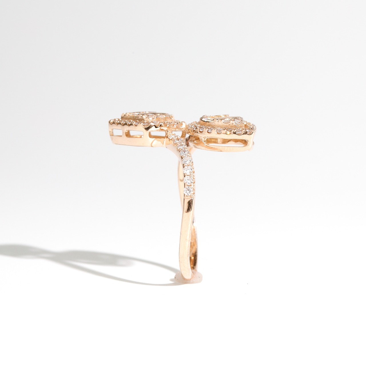 ダイヤモンド デザイン リング K18(PG) / 0.650ct