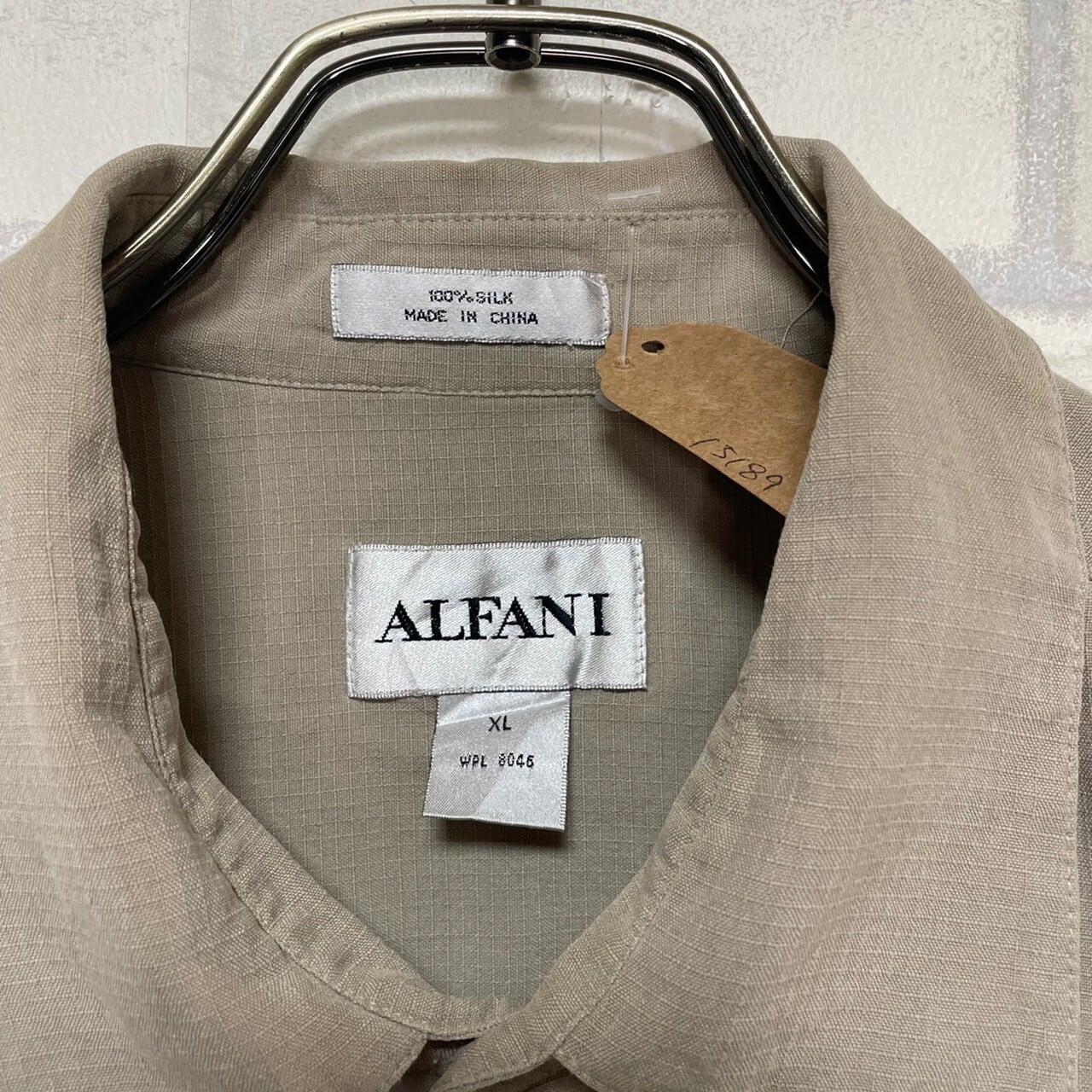 ALFANI 半袖シルクシャツ XL シルク100% | 古着屋OLDGREEN