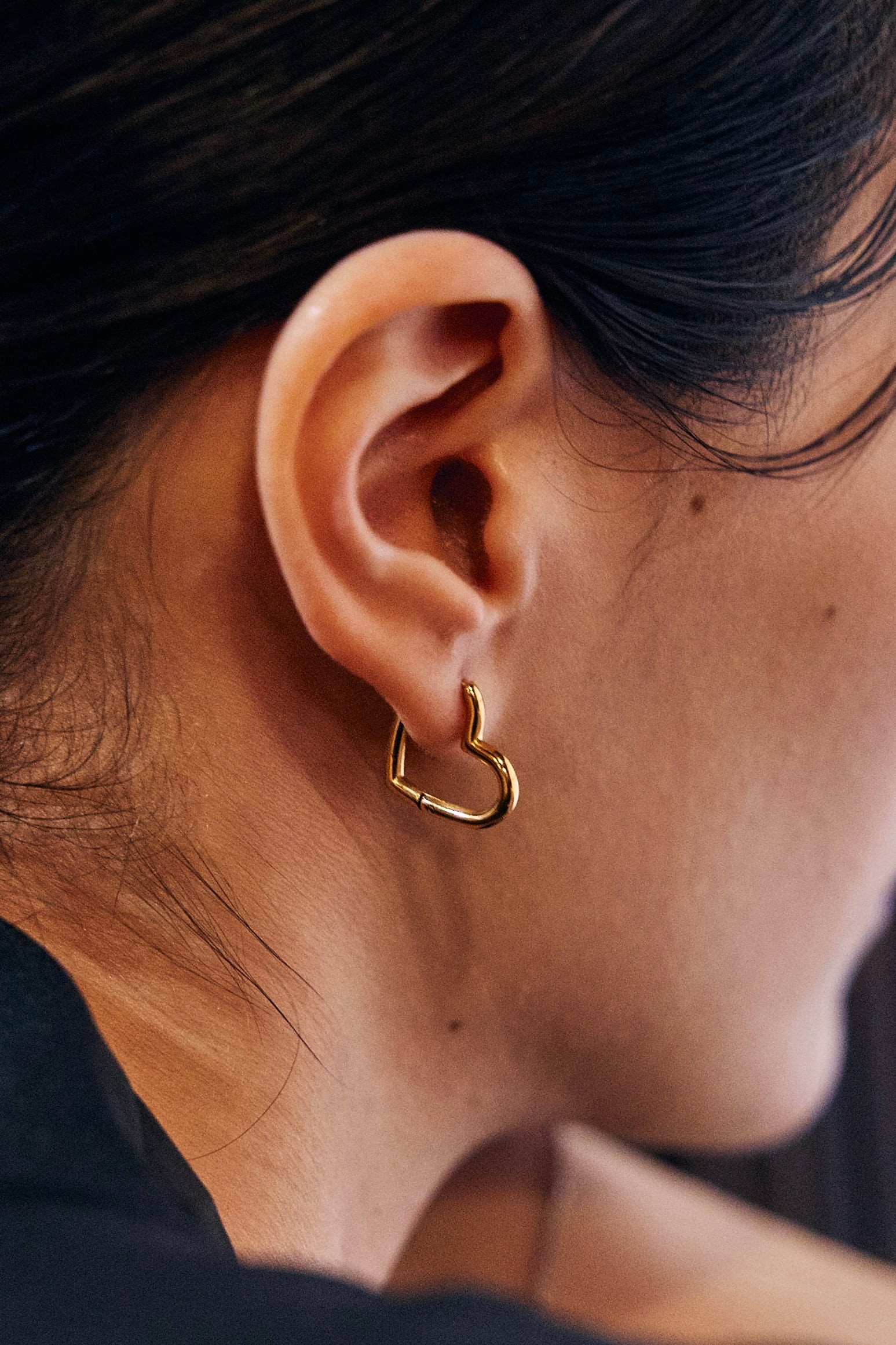 316L Heart hoop pierce［GOLD］#p115 | CELINA