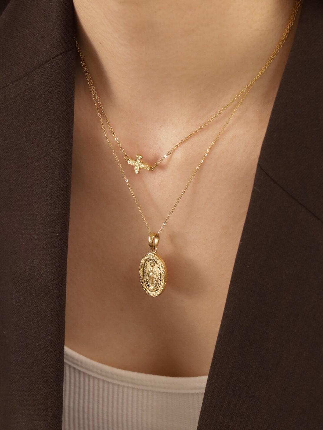 316L hawaiian maria medai necklace #n19 | rani