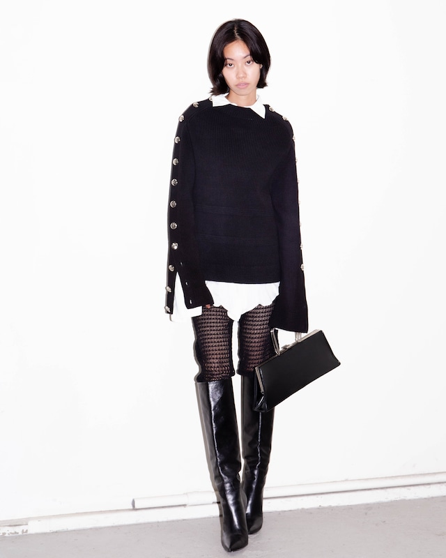 2010s Les Bourdelles Des Garçons - mesh knit slim trousers