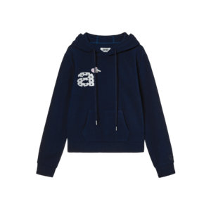 ★【AEAE X Cinnamoroll】AEAE Cinnamoroll Fleece Hoodie Navy
