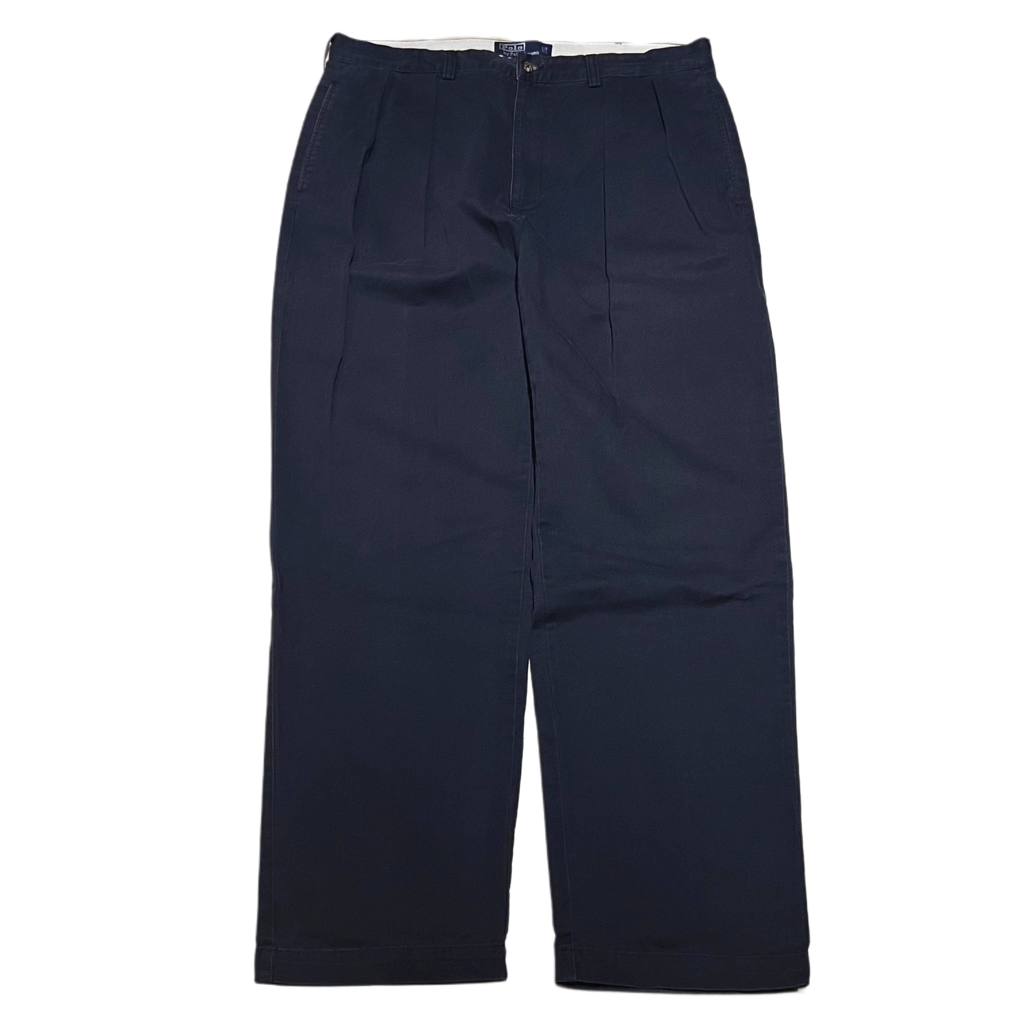 90s POLO RALPH LAUREN ANDREW PANT インプリーツ ツータック チノパン