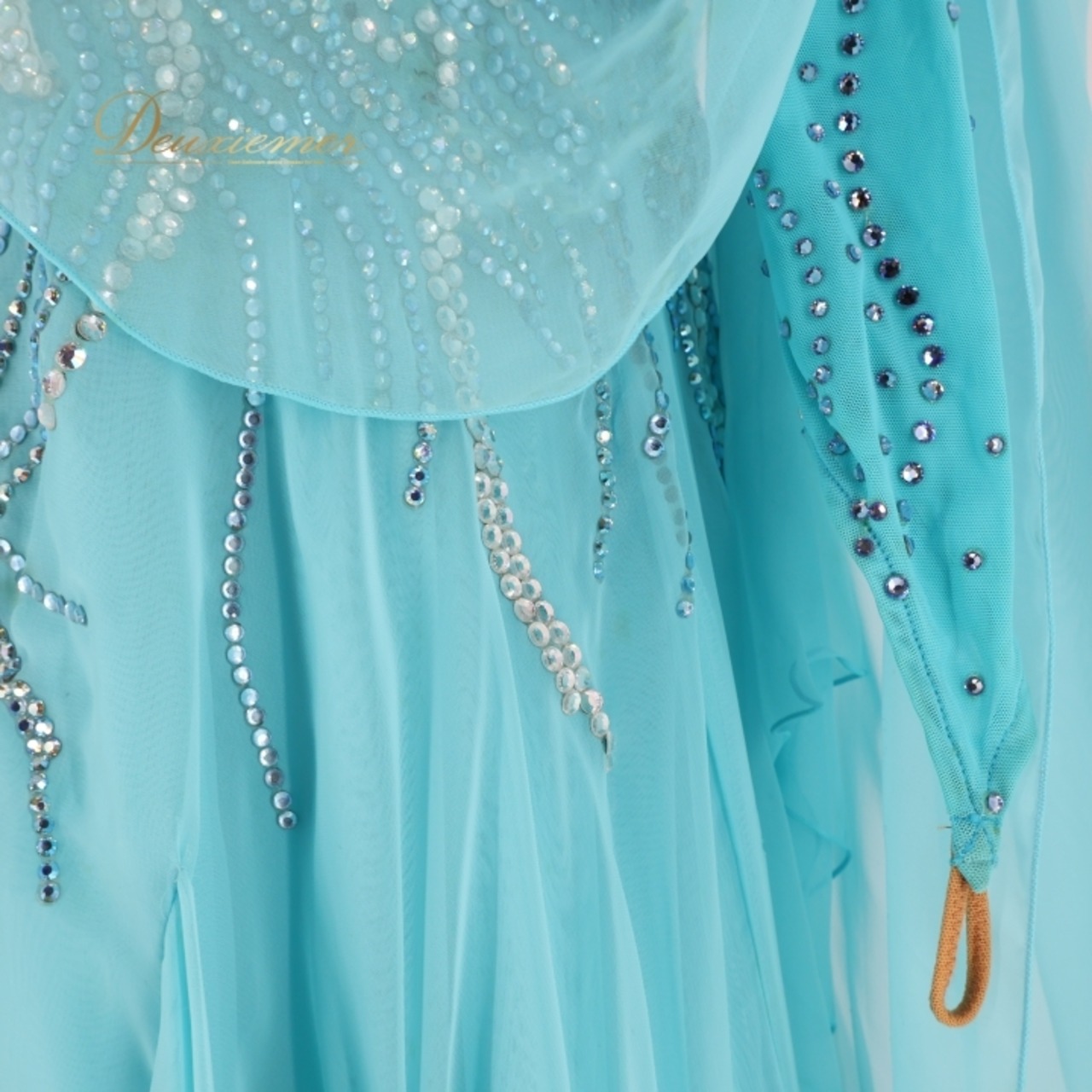 社交ダンス 衣装 クリスアン chrisanne スタンダードドレス ワンピース ドレス スタンダード 水色 フロー路 レース デモ 競技 ダンス パーティ 発表会 イングランド製 青 綺麗 ブルー系 清涼感 コンペティション スタイリッシュ