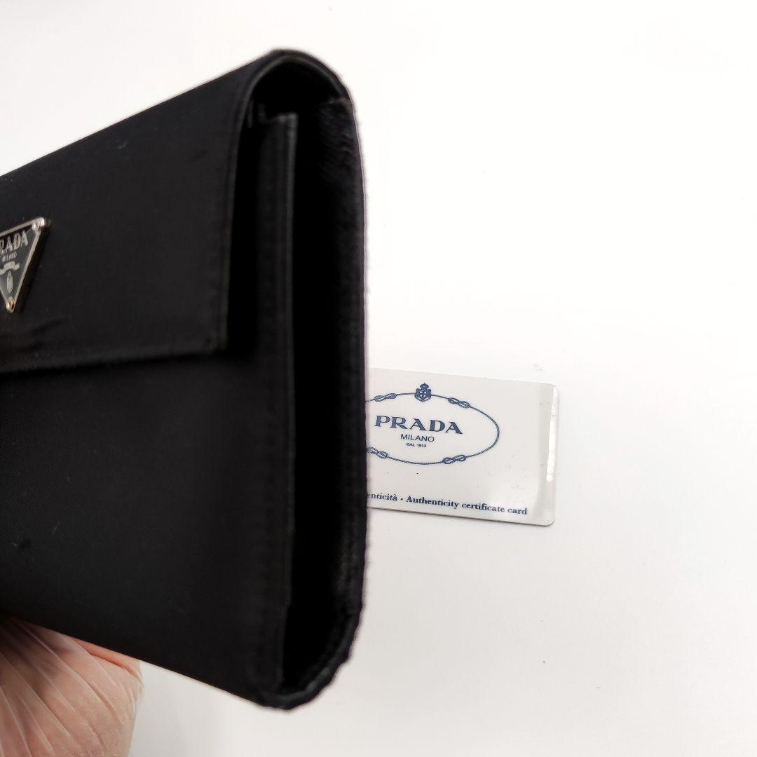 未使用保管品✨PRADA 長財布三角プレートサフィアーノナイロンブラック