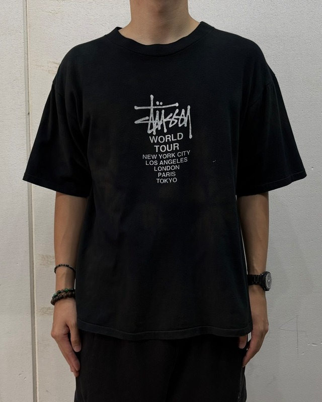 90’s old stussy World Tour Design Tee “白タグ” 【下北沢店】