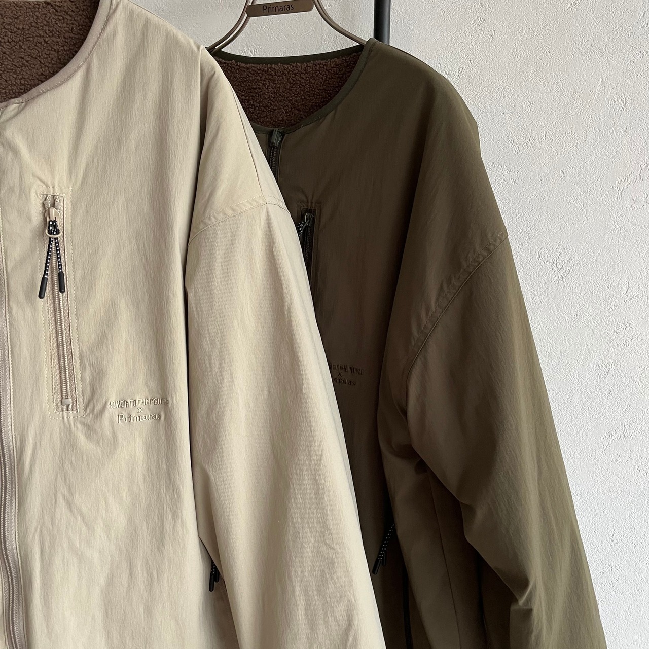 2way多機能ソフトリバーシブルボアouterlong／khaki
