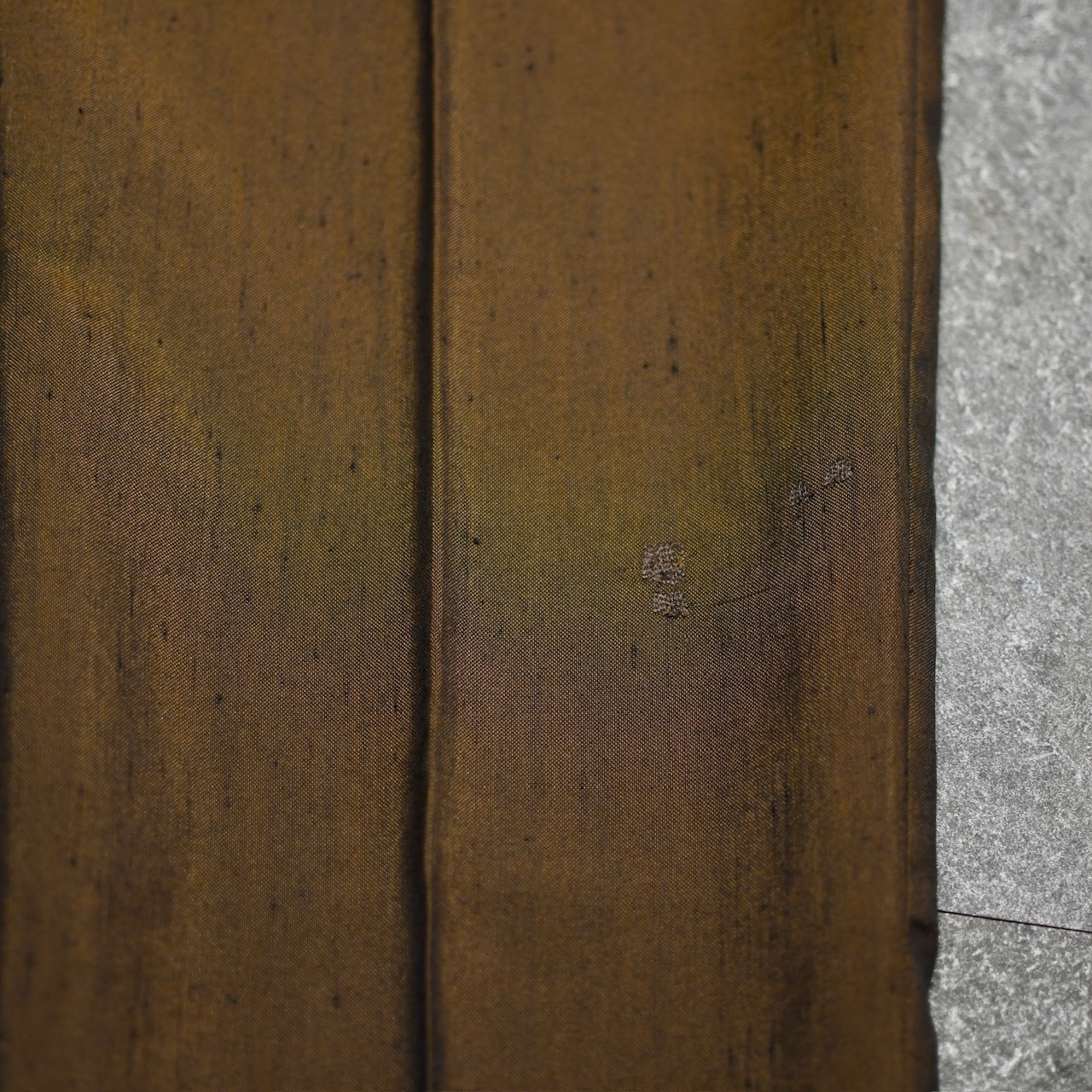 60's iridescence tuck slacks brown