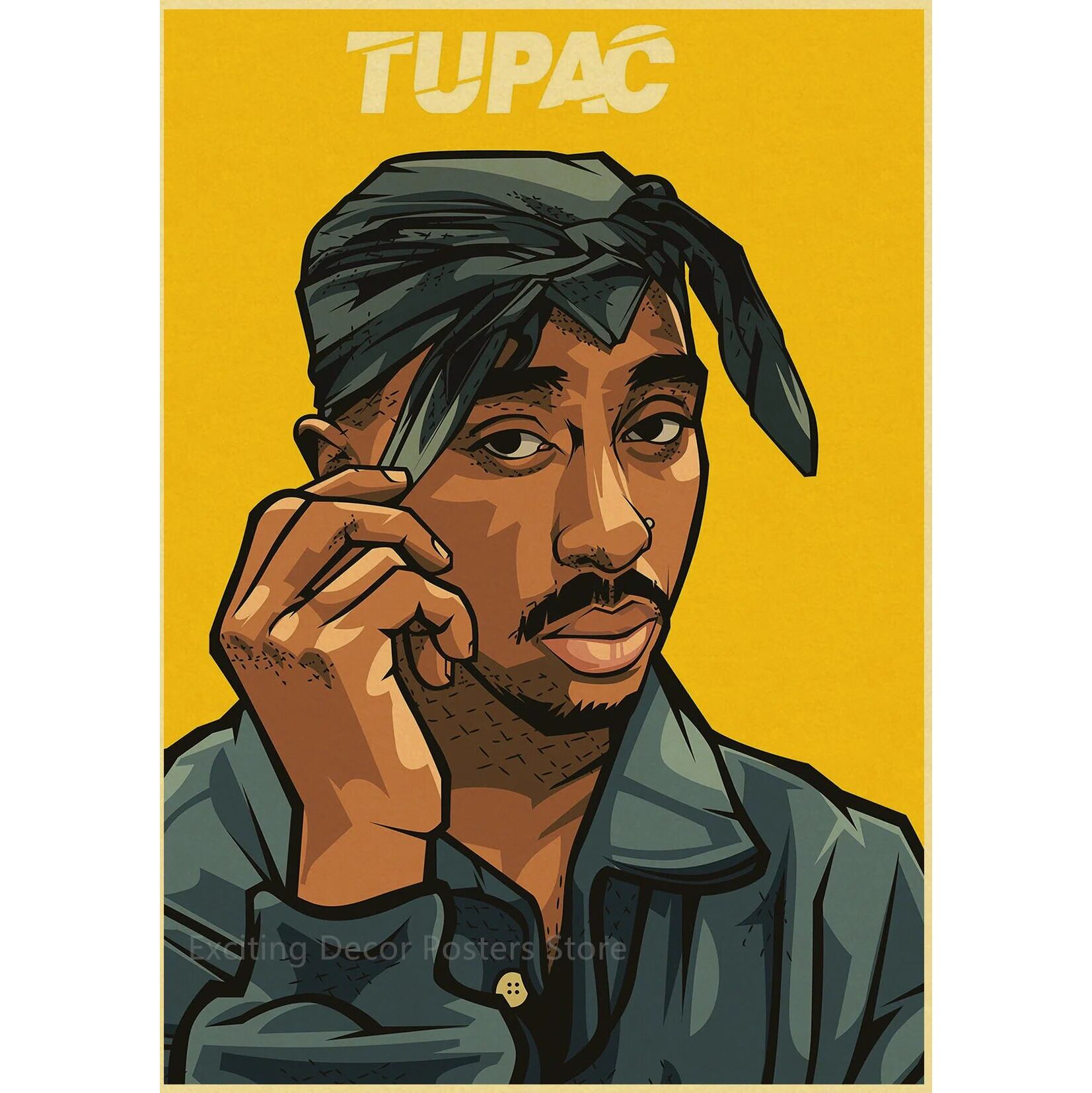 激レア 2PAC トゥパック フィギュア 芳ばしく レア ポスター2枚付き