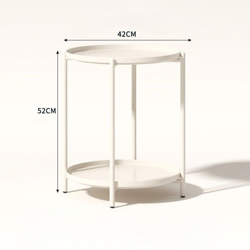 サイドテーブル　おしゃれ　ナイトテーブル　ミニテーブル　 ベッドサイドテーブル　ソファ横　省スペース　寝室　リビング　室内　茶　本　観葉植物　収納　小物　クリームホワイト
