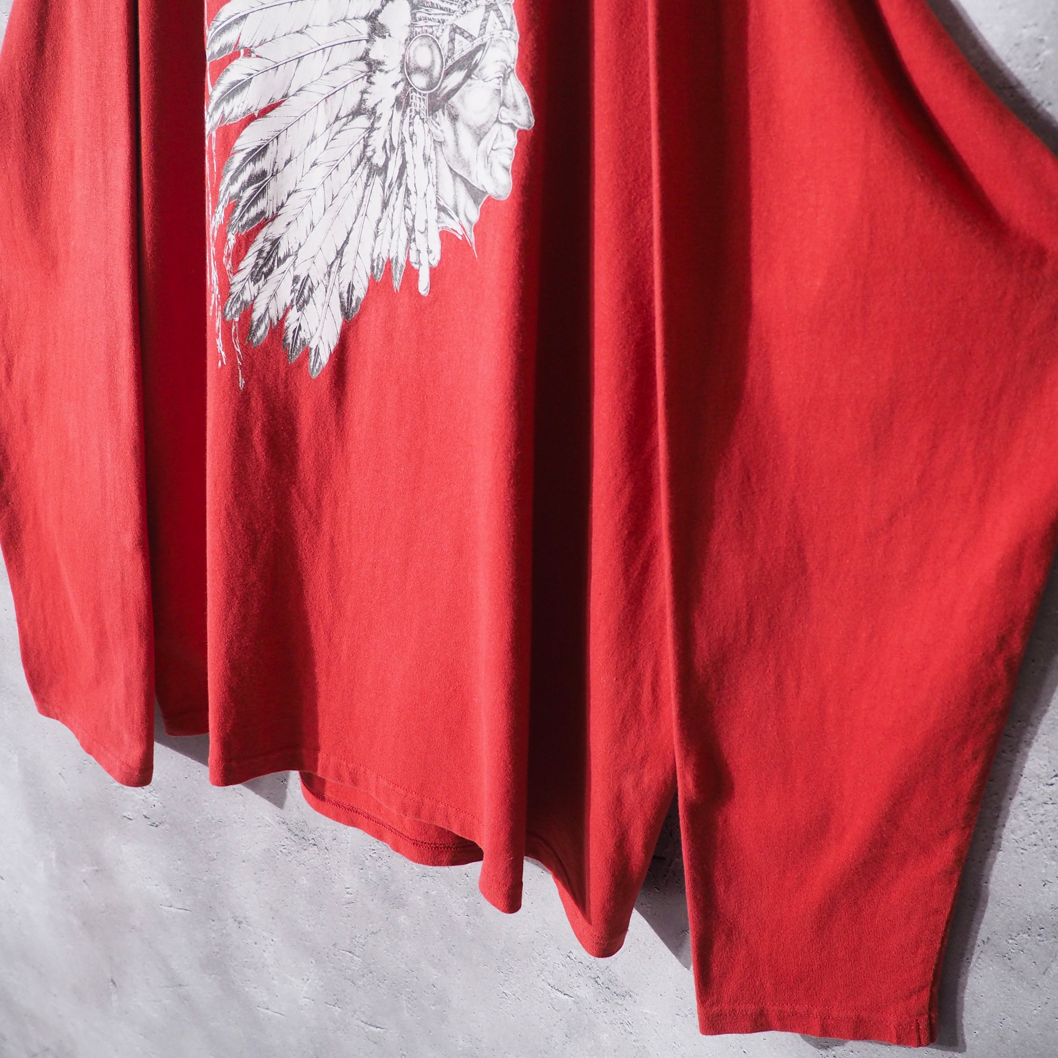 1990s " Real Basic Evolution " Indian Printed Vintage Loose Long Sleeve Tee