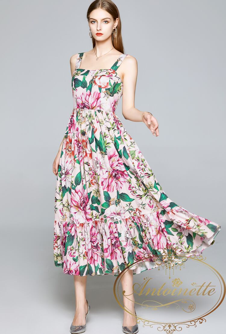 M 1 新春21 Sale 即日発送 ボタニカル ワンピース 華やか 花柄 Luxury Flower Lace Dress Antoinette