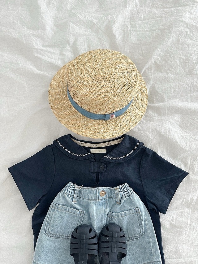 《予約》送料無料 【mini robe】 Point Sailor Shirt