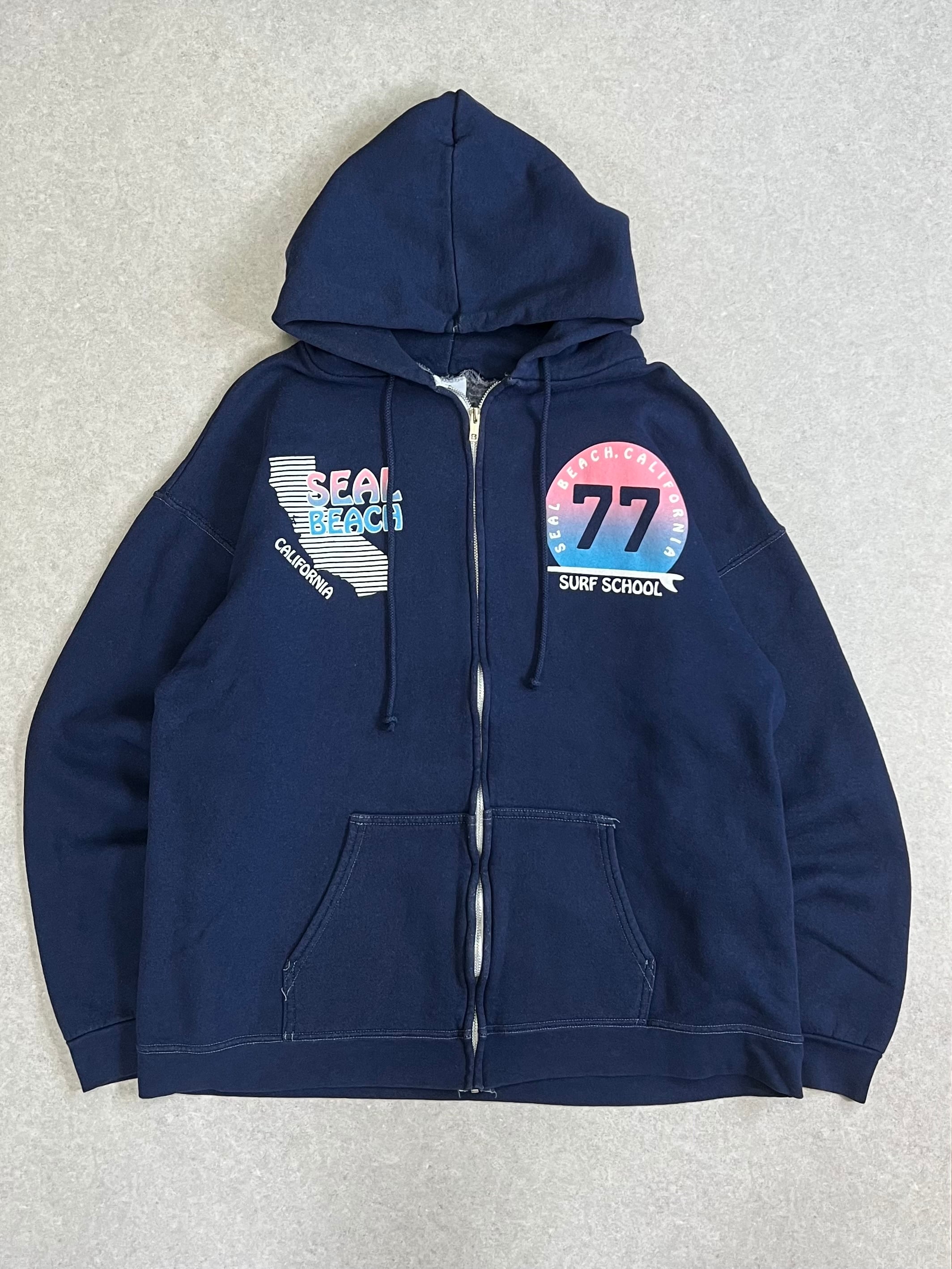 90～00s OLD STUSSY/Half zip Hoodie/China製/紺タグ/L/ハーフジップ