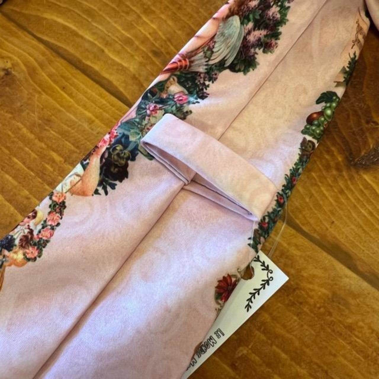 TOPANGA Accessory Heritage Tie, Angel Cat, Pink, Perfect for Gifts, Formal, Casual, Classic, Vintage　