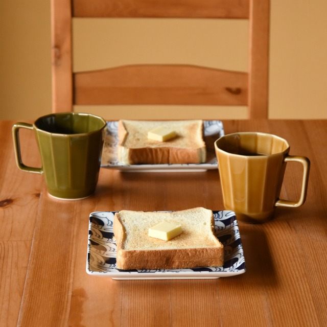 【波佐見焼】【natural69】【Janke】【正角皿】 動物柄 正方形 食器 北欧風 スクエアプレート パターン柄