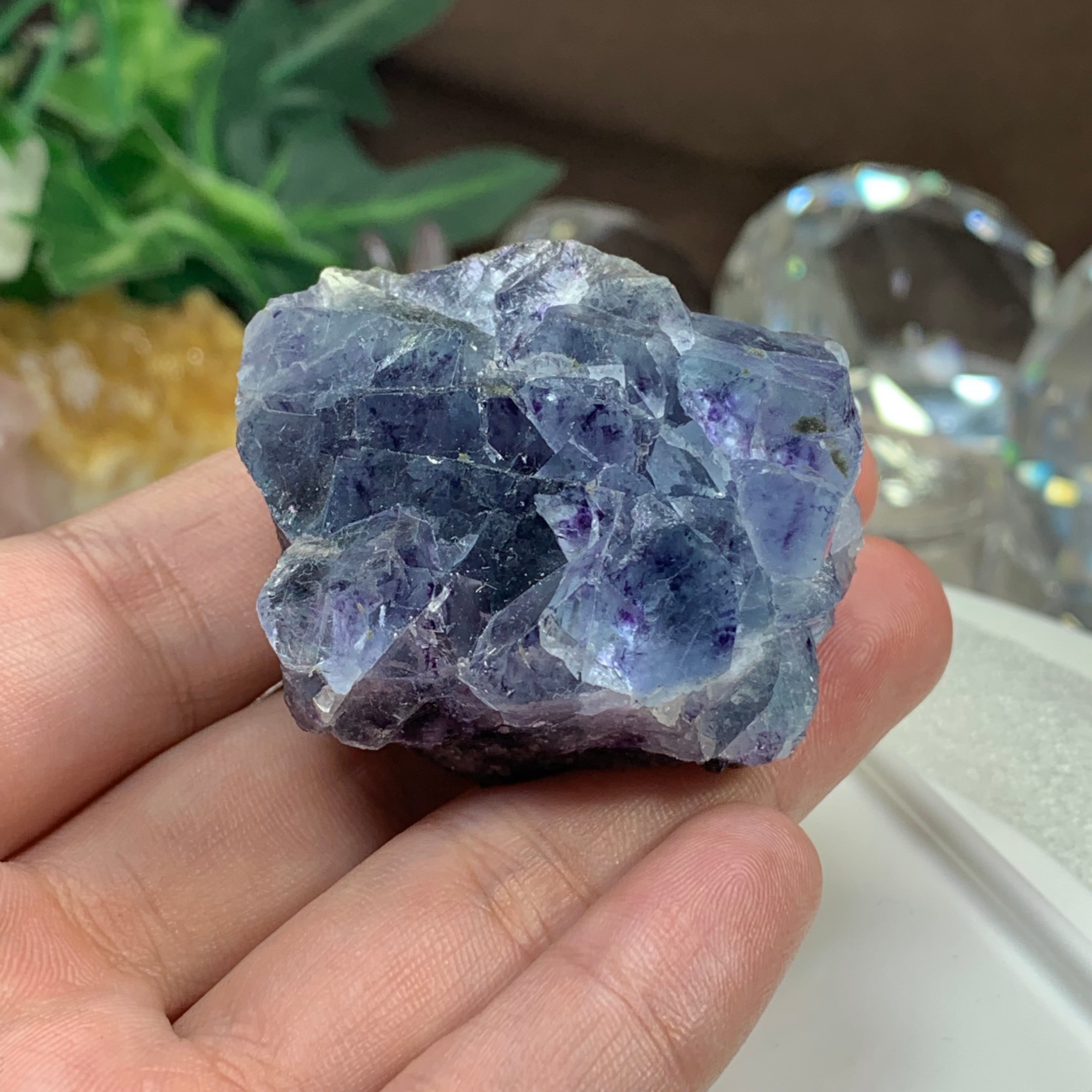 1.透明度あり☆ブルーフローライト原石クラスター | Naturaltreasure